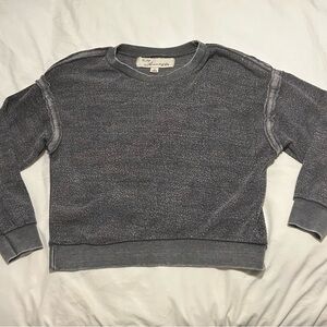 Vintage Havana Gray Camouflage Textured Sweatshirt